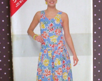 Vintage 1980s Sewing Pattern - Butterick 5485 - Misses' Dress (Size 12-14-16) - Sewing Supplies