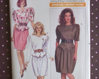 Vintage 1980s Sewing Pattern - Butterick 6151 - Misses' Top And Skirt (Size 16) - Sewing Supplies