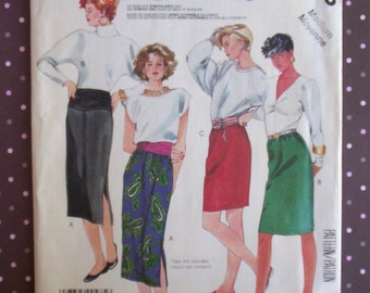 Vintage 1980s Sewing Pattern - McCall's 2585 - Misses' Skirt And Hip Band (Size Medium) - Sewing Supplies