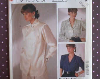 Vintage 1980s Sewing Pattern - McCall's 2721 - Misses' Blouse (Size 12-14-16) - Sewing Supplies