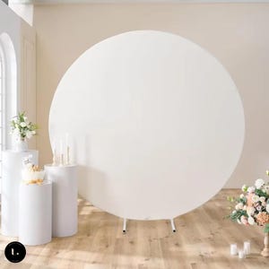 Fondale fotografico rotondo da 6,5 piedi in tessuto: perfetto per matrimoni, feste ed eventi!