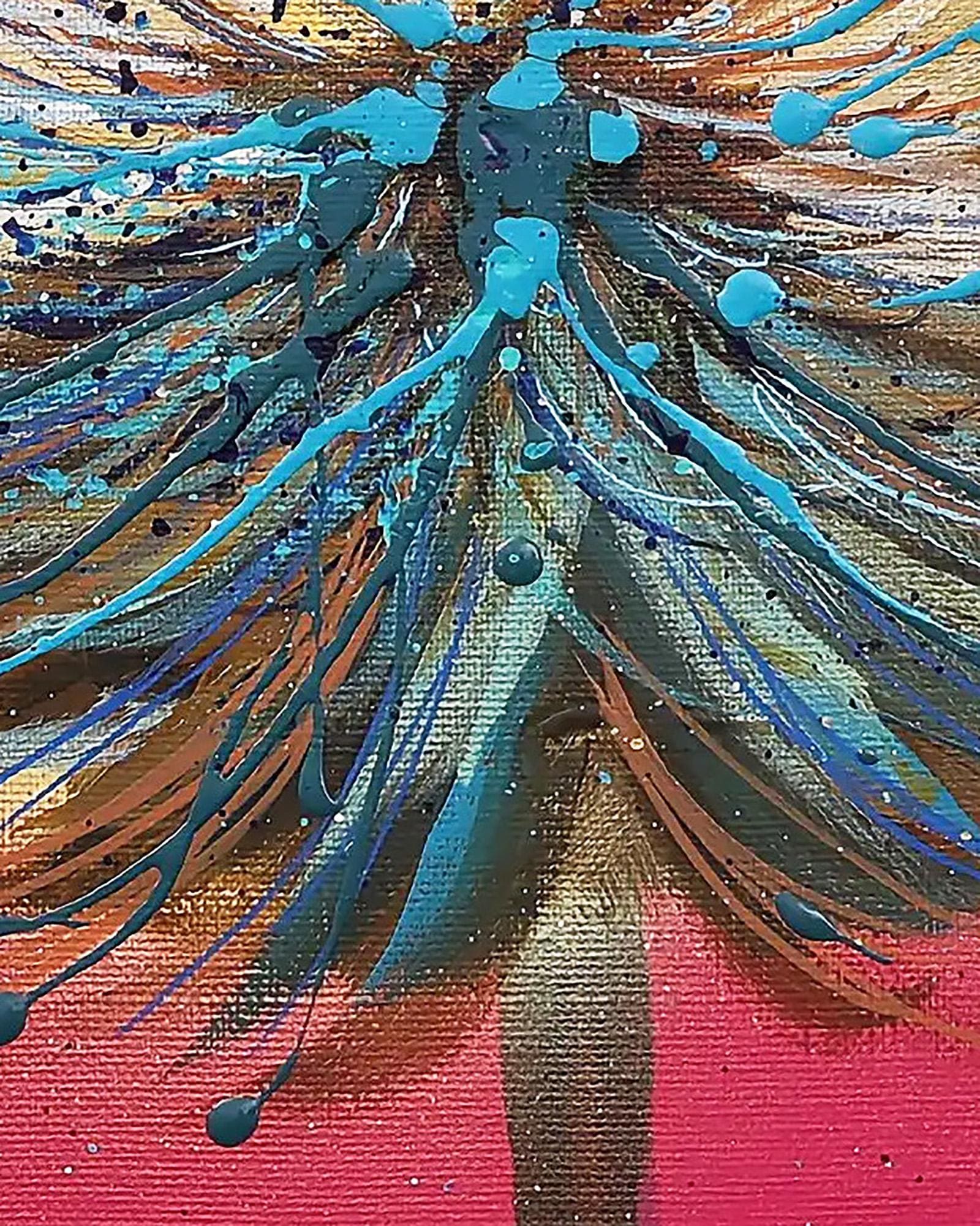 原画/抽象画/モダンアート/現代アート/アクリル画 REMAIN 花 原画/抽象