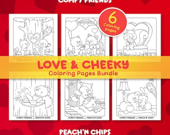 Love & Cheeky Coloring Pages (Bundle)