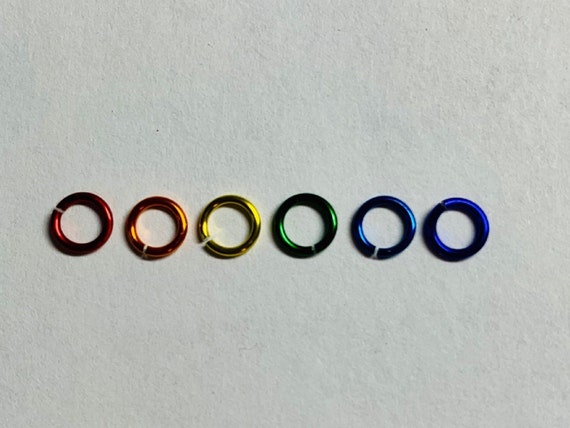 Rainbow Earrings - Rainbow Rings - Sterling Silver Hoop Earrings Rainbow Replacement Rings - Silver Hoop Earrings