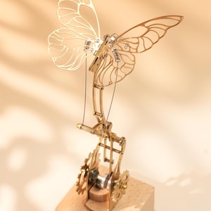 Mechanical Butterfly Automaton, Kinetic Sculpture, Butterfly Kinetic art, Butterfly Figurine, Moving Sculpture, Automata, Christmas Gift