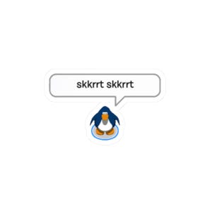 Club Penguin Skrrt Sticker