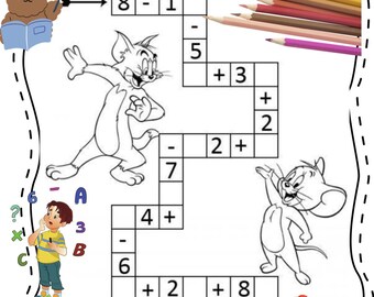 Printable Math Worksheets: Fun Addition & Subtraction Activities (Digital Download)