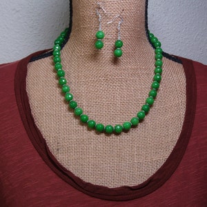 Faceted Arizona Green Peridot Real Earth Mined Gemstone 925 Silver Necklace and Earrings image 1