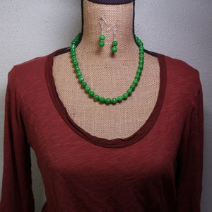 Faceted Arizona Green Peridot Real Earth Mined Gemstone 925 Silver Necklace and Earrings image 4