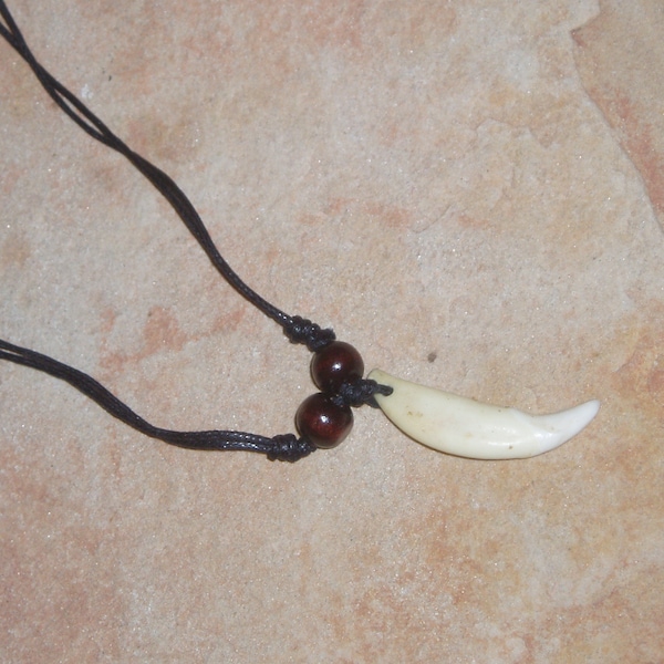 Alaskan Timber Wolf Tooth Necklace from 15 Miles North of Homer, Alaska