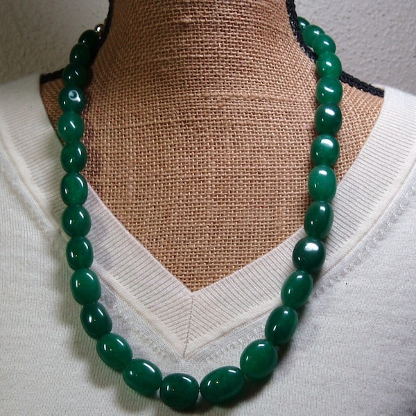 Massive Texas Size Genuine Earth Mined 1003.00 Carats of Rich Green Zambian Emerald Gemstones 925 SilverNecklace