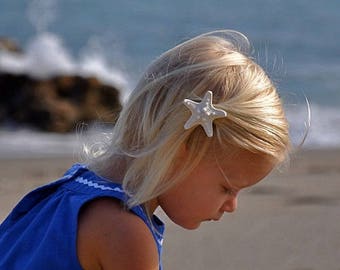 Clip de pelo de estrella de mar, clip de estrella de mar, barrette de pelo de estrella de mar, boda de estrella de mar, accesorio de pelo de estrella de mar, boda en la playa, pelo de playa de sirena