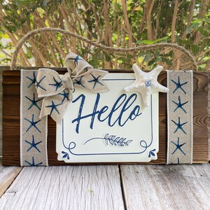 Beach Coastal Hello Sign