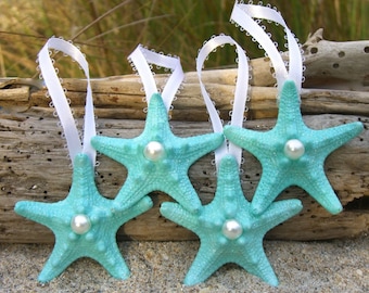 Beach Ornaments,Starfish Ornaments,Starfish Wedding Favors,Beach House Decor,Starfish Christmas Ornaments,Beach Holiday Tree