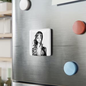 Custom Nico Robin One Piece Unofficial Magnet Square White