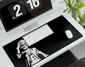 Custom Luffy One Piece Black Desk Mat Unofficial Playmat