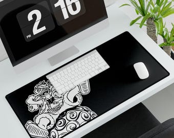 Custom Luffy One Piece Black Desk Mat Unofficial Playmat
