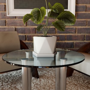 3D Print Geometric Plant Pot STL File: Minimalist Succulent Planter with Tray (Digital Download)
