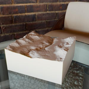 3D Printable Landscape Terrain Model STL File - Realistic Model Landscape Terrain Topographic Map for 3D Printing