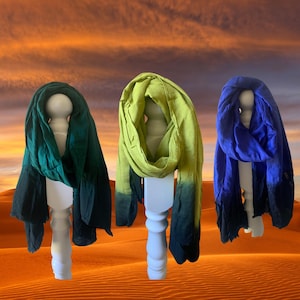 Authentic Indigo Tuareg Scarf–Unisex Desert Turban & Head Wrap–Handmade Berber Style from Morocco–écharpe Perfect Gift for Him or Her