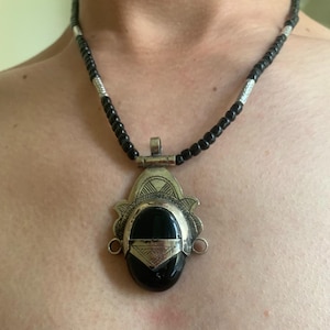 Handmade Tuareg Necklace | Berber Tribal Jewelry | alloy  Vintage African Pendant | Ethnic Moroccan Necklace | Cultural Gift for Her and him