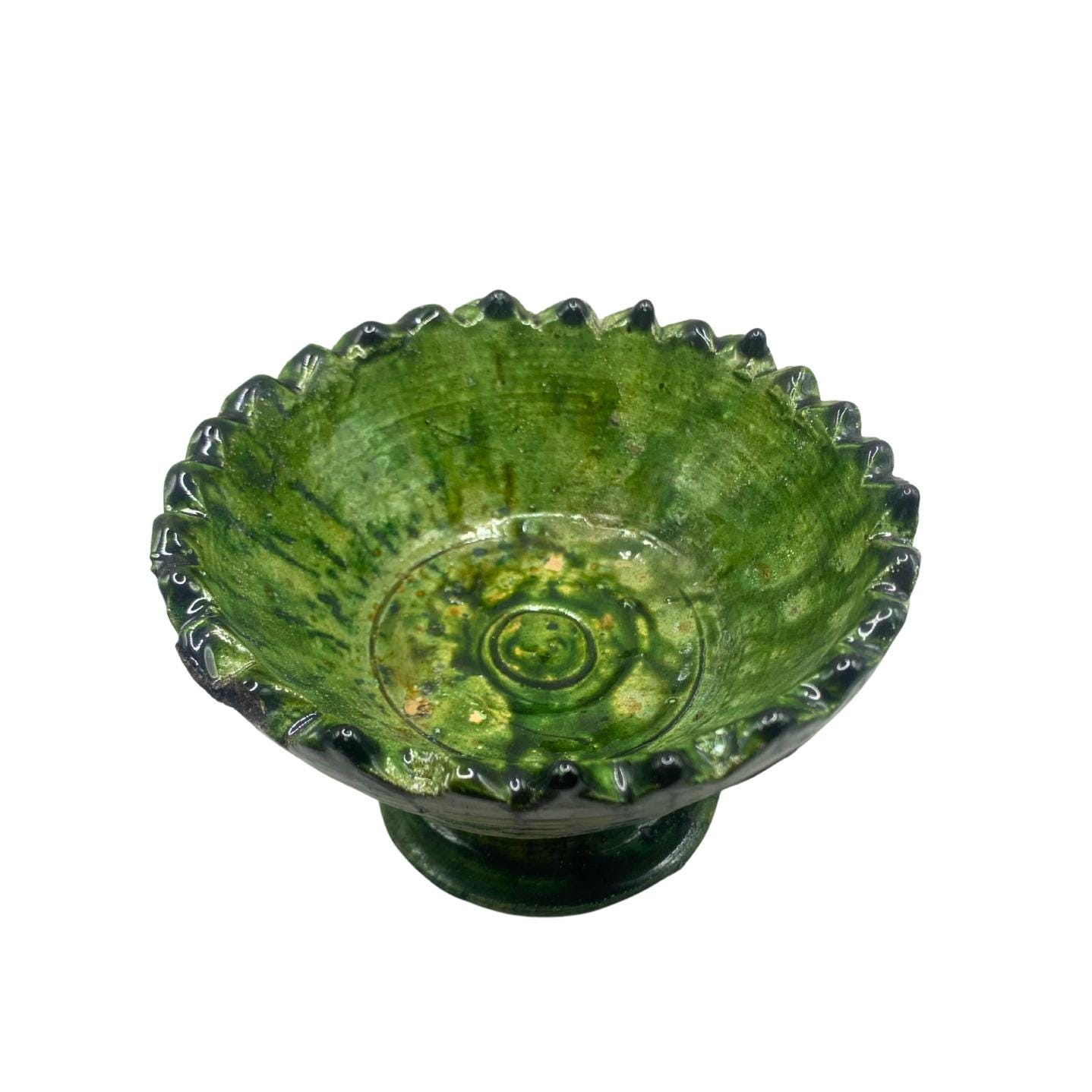 Fruitschaal Keramische fruitschaal, decoratieve voetstukkom, versierde fruitschaal for aanrecht en eettafel, brood- en slakom met voeten Fruit