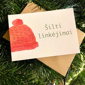 Tarjetas de felicitación navideñas / Tarjetas de felicitación / Regalo / Regalo acogedor / Presente / Tarjeta de felicitación acuarela / Tarjeta de Navidad acuarela, pintada