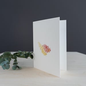 Biglietto d'auguri / Dipinto a mano / Acquerello / Lumaca / Farfalla