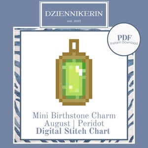 Mini Birthstone Charm August | Peridot Digital Chart