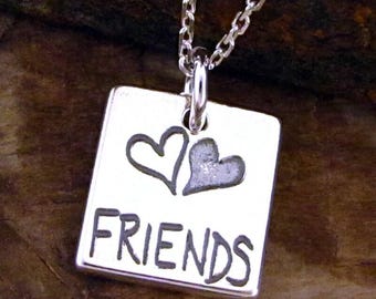 Sterling Silver Best Friend Necklace - Friends Forever Charm