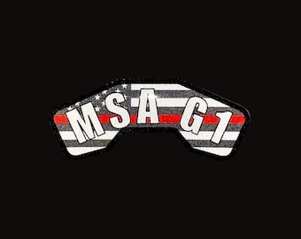 Firefighter SCBA Name Label | MSA G1 Mask Name Sticker | Reflective Firefighter Mask Label | Custom SCBA Name Tag | Firefighter Gear Sticker