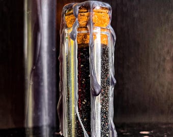 Root Chakra Jar Spell from the island Lanzarote, Black Spell Sand, Volcano Sand, Root Chakra Healing, Jar Spell