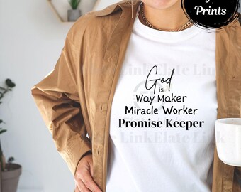 Dios es Hacedor de Caminos, Hacedor de Milagros, Cumplidor de Promesas, Diseño Cristiano, (Descarga Digital) PNG