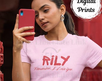 RILY Recuerda que te amo, mensaje oculto, cita de amor (descarga digital, PNG)