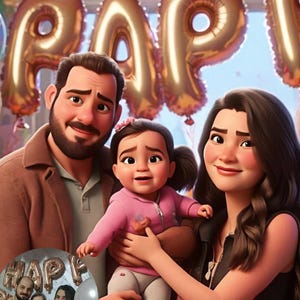 Custom 3D Carton Couple Portrait, Personalised Family & Animation Style Digital