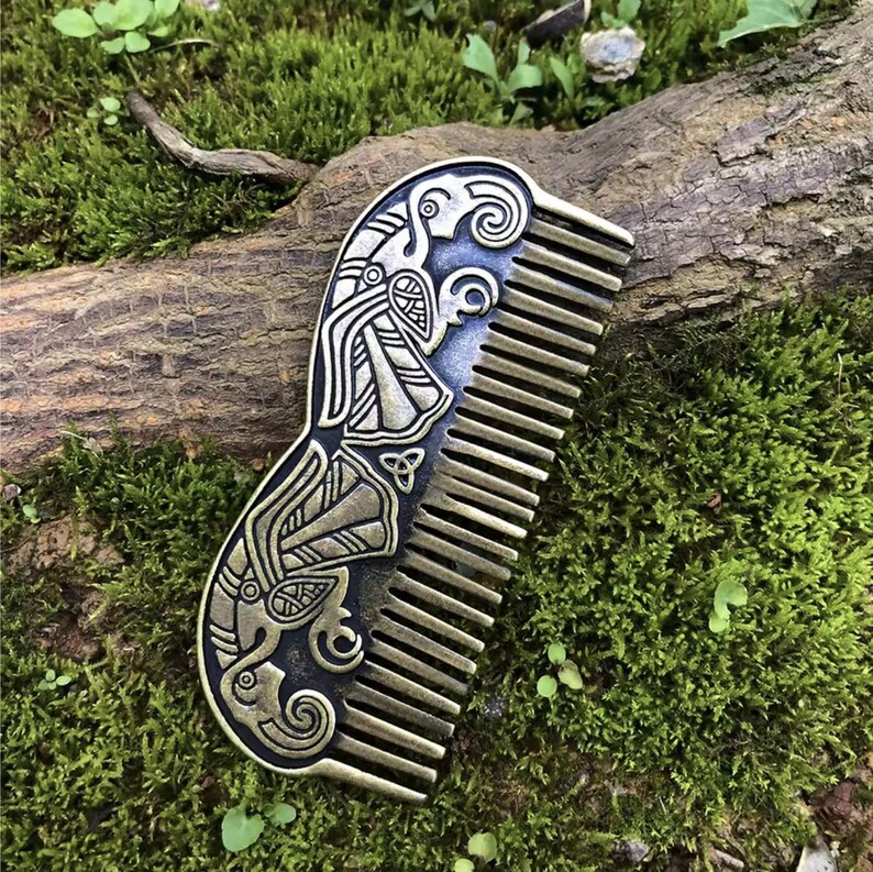 Norse Odin Raven Beard Comb: Stainless Steel Viking Hair Tool - Etsy