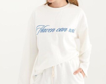 Cotton Sweatshirt, Women's Comfy Lounge sweatshirt, Women's clothes, Cotton loungewear