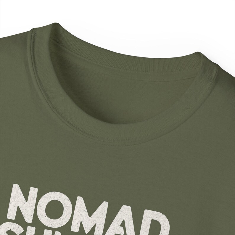 Nomad Summer T-Shirt | Travel Typography Tee, Minimal Black Graphic Shirt image 10