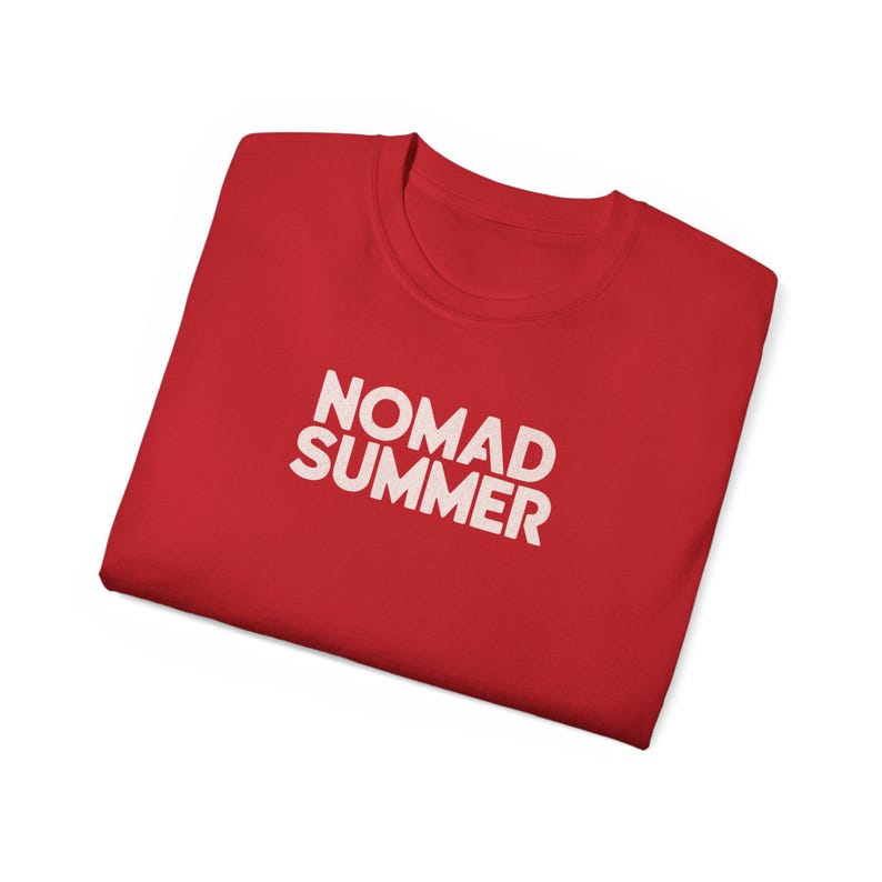 Nomad Summer T-Shirt | Travel Typography Tee, Minimal Black Graphic Shirt image 15