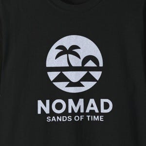 Nomad Sands of Time T-Shirt | Retro Script Desert Logo image 1