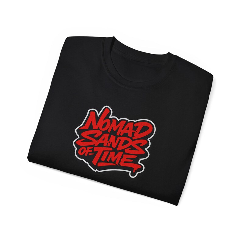 Nomad Sands of Time Tee | Retro Graffiti Typography T-Shirt Gift image 10
