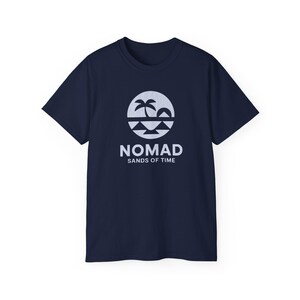 Nomad Sands of Time T-Shirt | Retro Script Desert Logo image 4