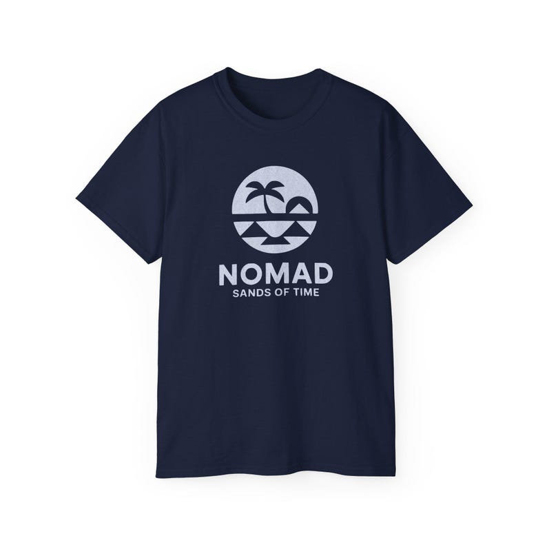 Nomad Sands of Time T-Shirt | Retro Script Desert Logo image 4
