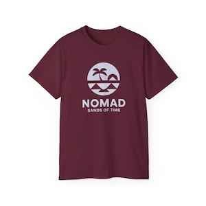 Nomad Sands of Time T-Shirt | Retro Script Desert Logo image 2