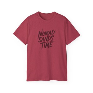 Nomad Sands of Time T-Shirt | Script Typography Desert Theme Gift Tee image 2
