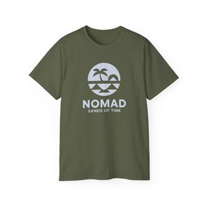Nomad Sands of Time T-Shirt | Retro Script Desert Logo image 3