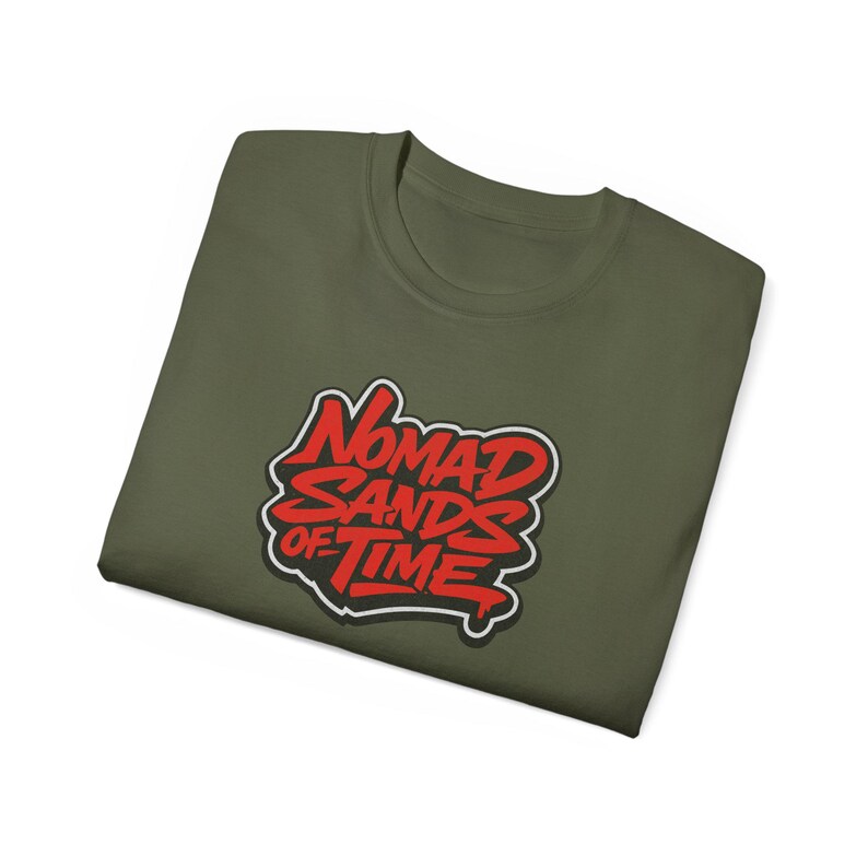 Nomad Sands of Time Tee | Retro Graffiti Typography T-Shirt Gift image 11