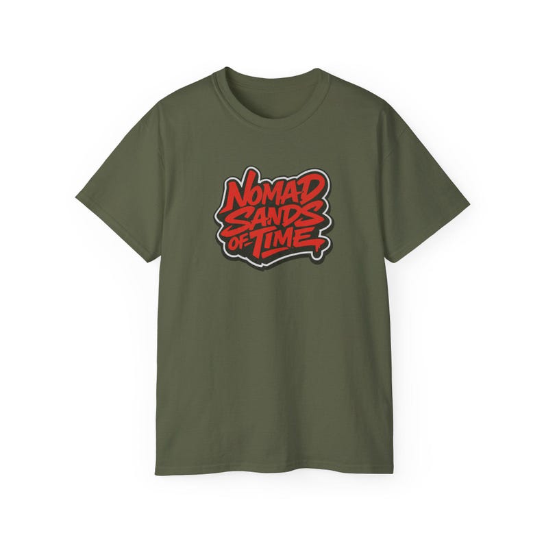 Nomad Sands of Time Tee | Retro Graffiti Typography T-Shirt Gift image 2