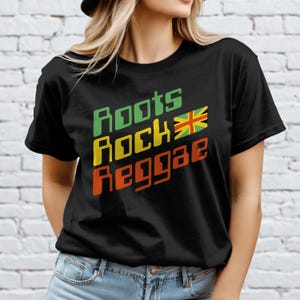 Roots Rock Reggae T-Shirt | Retro Rasta Roots Tee | Wellness Through Music Shirt | Unisex Jamaican Music Vibes | Strength & Soul Tee