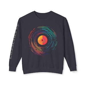 Vintage Vinyl Sweatshirt: Retro Cassette Pop Crewneck